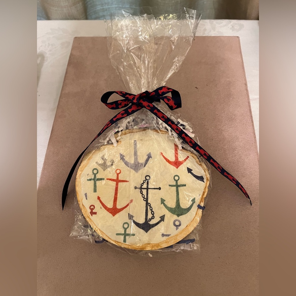 Handcrafted Shell Dish with Anchor Design Gift Ready